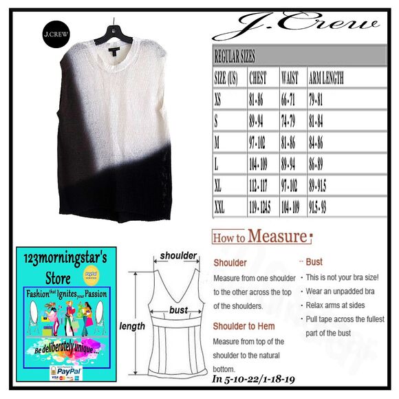 J Crew NEW 60's LINEN Colorblock Oversized Open Knit Top M - Picture 12 of 12